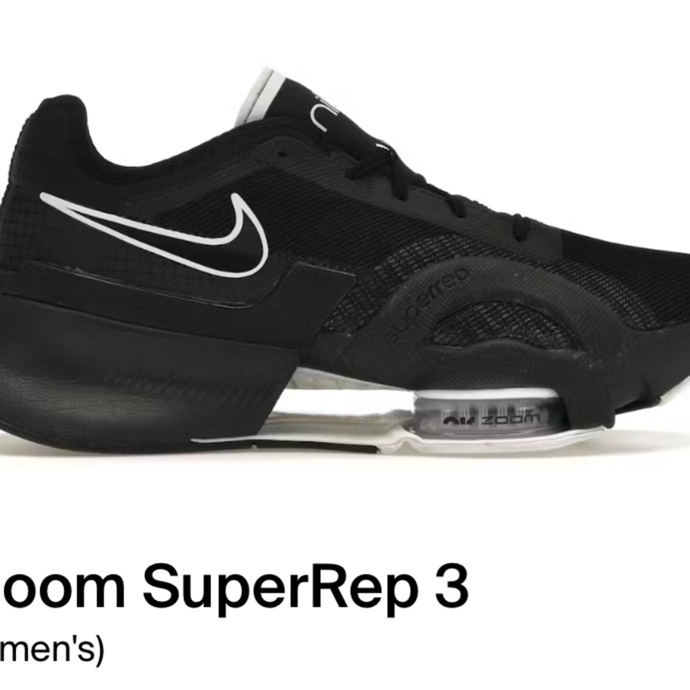 Nike Zoom SuperRep 3 Black Athletic Shoes - Womens Size 9